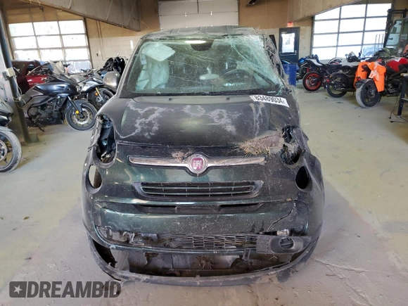 2015 FIAT 500L Lounge with VIN ZFBCFACH6FZ035006, listed as a Copart auction lot 83489034 with 0 mi miles and Salvage Title. Bid and sale history available at carsss.com. Image 5.