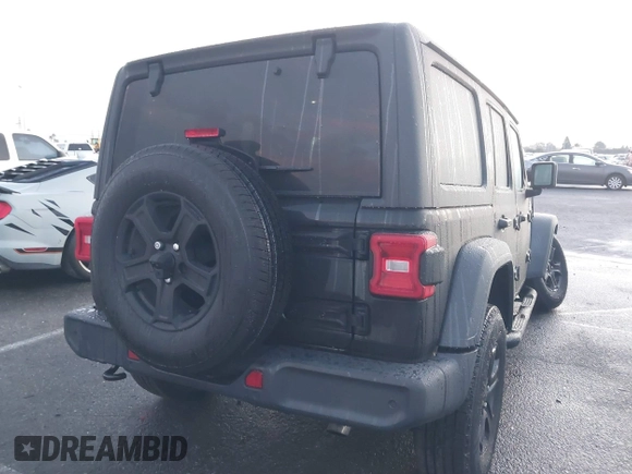 2018 Jeep Wrangler Unlimited Sport z VIN 1C4HJXDNXJW206732, wystawiony jako IAAI lot #41431655 z przebiegiem 38 949 mil mil oraz . Historia ofert i sprzedaży dostępna na DreamBid. Obrazek 4.