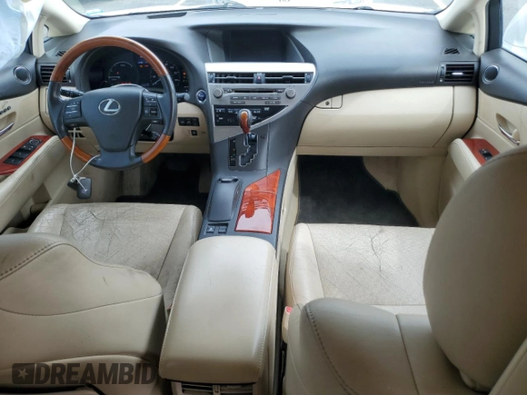 2010 Lexus RX 450h with VIN JTJBC1BA9A2404669, listed as a Copart auction lot 60705955 with 139,210 mi miles and Salvage title. Bid and sale history available at DreamBid. Image 8.