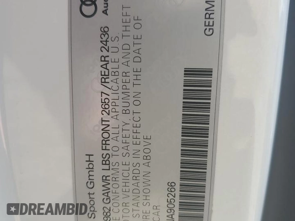 2018 Audi RS 5 z VIN WUAPWAF58JA905266, wystawiony jako Copart lot #48929444 z przebiegiem 47 604 mil mil oraz . Historia ofert i sprzedaży dostępna na DreamBid. Obrazek 12.