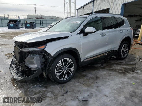 2020 Hyundai Santa Fe Limited with VIN 5NMS5CAA3LH174698, listed as a Copart auction lot 45596365 with 58,338 mi miles and Salvage Title. Bid and sale history available at carsss.com. Image 1.