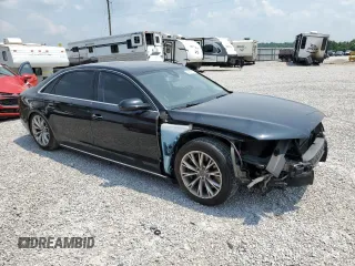 2012 Audi A8 with VIN WAURVAFDXCN026781, listed as a Copart auction lot 59197615 with 160,567 mi miles and Salvage title. Bid and sale history available at DreamBid. Image 4.