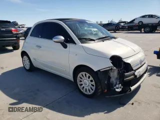 2012 FIAT 500 Gucci with VIN 3C3CFFER4CT271886, listed as a Copart auction lot 47859275 with 104,608 mi miles and Salvage Title. Bid and sale history available at carsss.com. Image 4.