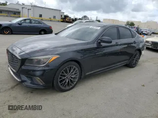 2018 Genesis G80 Sport z VIN KMHGN4JB2JU262468, wystawiony jako Copart lot #50961045 z przebiegiem 100 118 mil mil oraz Szkody całkowita. Historia ofert i sprzedaży dostępna na DreamBid. Obrazek 1.