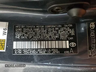 2007 Scion tC Spec with VIN JTKDE177170150763, listed as a Copart auction lot 86141794 with 124,259 mi miles and Salvage Title. Bid and sale history available at carsss.com. Image 12.