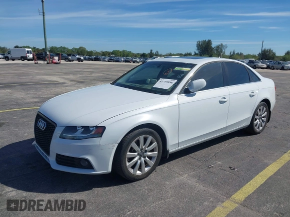 2012 Audi A4 2.0T Premium with VIN WAUAFAFL1CN020174, listed as a IAAI auction lot 41739896 with 144,144 mi miles. Bid and sale history available at carsss.com. Image 2.