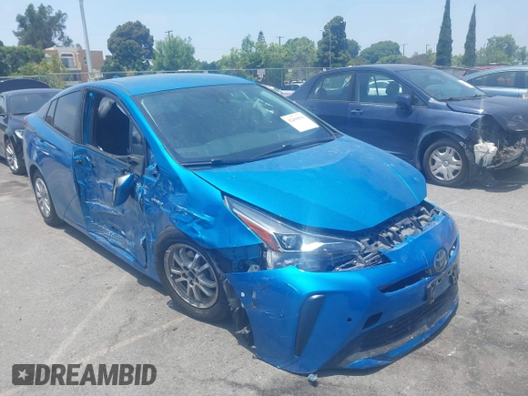 2021 Toyota Prius L Eco with VIN JTDKAMFUXM3134462, listed as a IAAI auction lot 42450931 with 89,239 mi miles and . Bid and sale history available at DreamBid. Image 1.
