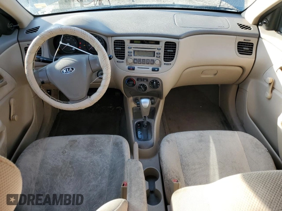 2007 Kia Rio LX with VIN KNADE123X76253489, listed as a Copart auction lot 52176475 with 148,154 mi miles and Salvage Title. Bid and sale history available at carsss.com. Image 8.