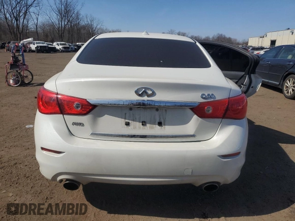 2017 Infiniti Q50 3.0t Signature Edition with VIN JN1EV7AR1HM841426, listed as a Copart auction lot 48706995 with 50,125 mi miles and Salvage Title. Bid and sale history available at carsss.com. Image 6.