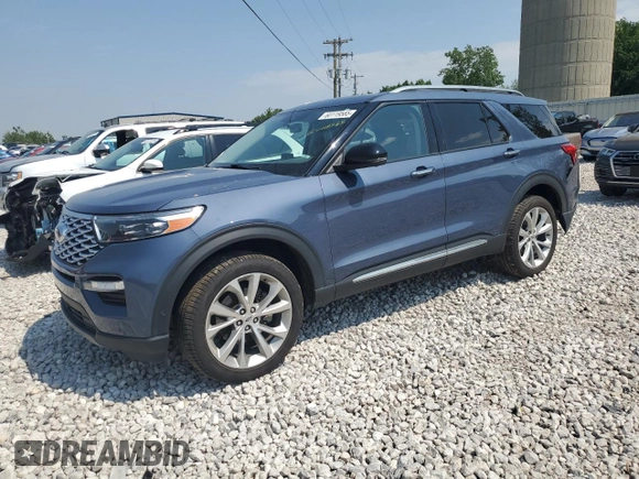 2021 Ford Explorer Platinum z VIN 1FM5K8HC2MGC36798, wystawiony jako Copart lot #60119585 z przebiegiem 70 174 mil mil oraz Szkoda całkowita • Salvage title. Historia ofert i sprzedaży dostępna na DreamBid. Obrazek 1.
