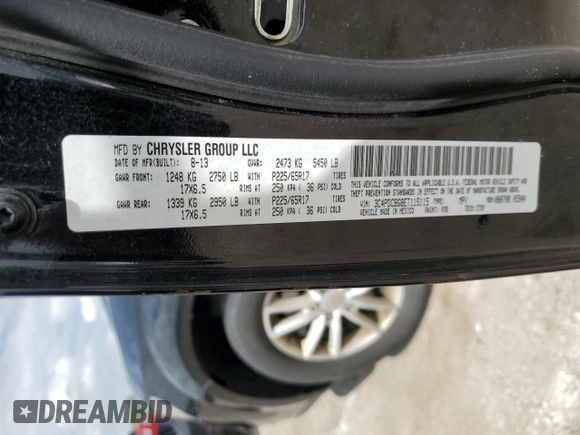 2014 Dodge Journey SXT z VIN 3C4PDCBG8ET115115, wystawiony jako Copart lot #56632555 z przebiegiem 139 785 mil mil oraz Szkoda całkowita • Salvage title. Historia ofert i sprzedaży dostępna na DreamBid. Obrazek 13.