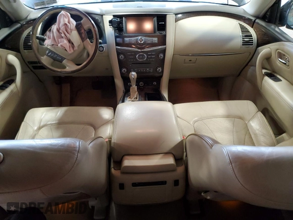 2013 Infiniti QX56 with VIN JN8AZ2NE7D9061006, listed as a Copart auction lot 50602075 with 0 mi miles and Salvage Title. Bid and sale history available at carsss.com. Image 8.