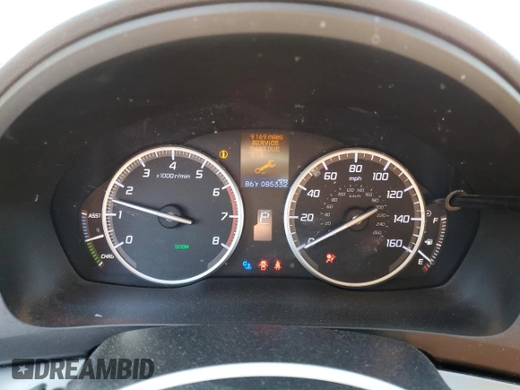 2014 Acura ILX Hybrid Tech Pkg with VIN 19VDE3F71EE300131, listed as a Copart auction lot 52334395 with 85,332 mi miles and Salvage Title. Bid and sale history available at carsss.com. Image 9.