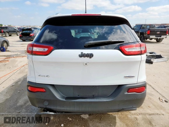 2018 Jeep Cherokee Latitude Plus with VIN 1C4PJMLB0JD609728, listed as a Copart auction lot 59684145 with 54,753 mi miles and Salvage title. Bid and sale history available at DreamBid. Image 6.