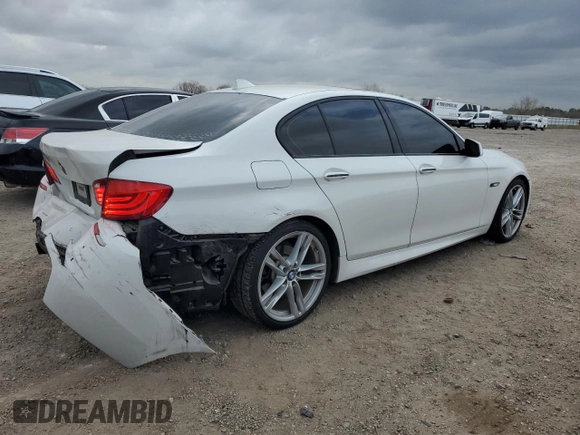 2013 BMW 5 Series 535i with VIN WBAFR7C50DC827773, listed as a Copart auction lot 47591385 with 132,510 mi miles and Salvage Title. Bid and sale history available at DreamBid. Image 3.