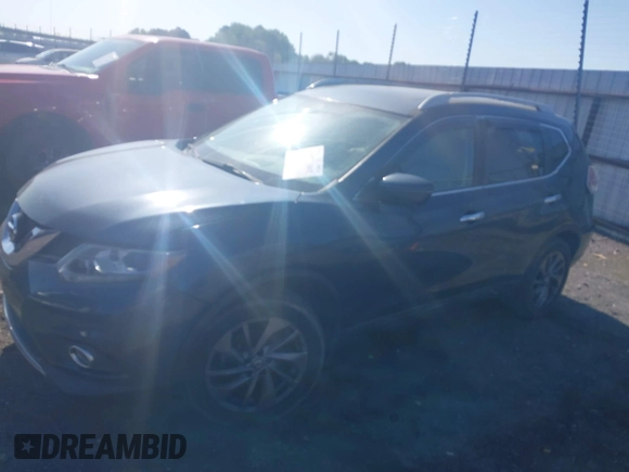 2016 Nissan Rogue SL with VIN 5N1AT2MV7GC750383, listed as a IAAI auction lot 41977801 with 167,847 mi miles and . Bid and sale history available at DreamBid. Image 14.