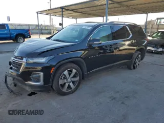 2022 Chevrolet Traverse LT Leather with VIN 1GNERHKW6NJ121880, listed as a Copart auction lot 77475194 with 97,546 mi miles and Salvage Title. Bid and sale history available at carsss.com. Image 1.