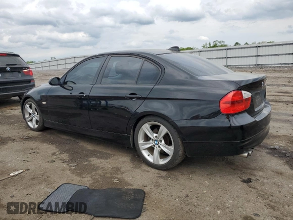 2007 BMW 3 Series 328i with VIN WBAVA33507KX82971, listed as a Copart auction lot 54677725 with 135,759 mi miles and Salvage Title. Bid and sale history available at DreamBid. Image 2.