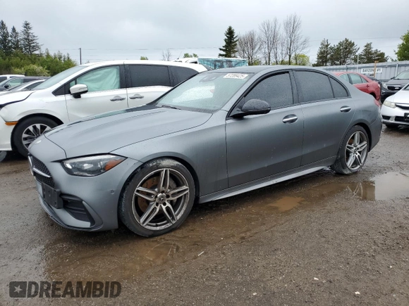 2023 Mercedes-Benz C 300 z VIN W1KAF4HB4PR083234, wystawiony jako Copart lot #57289425 z przebiegiem 62 648 mil mil oraz Szkoda całkowita • Salvage title. Historia ofert i sprzedaży dostępna na DreamBid. Obrazek 1.