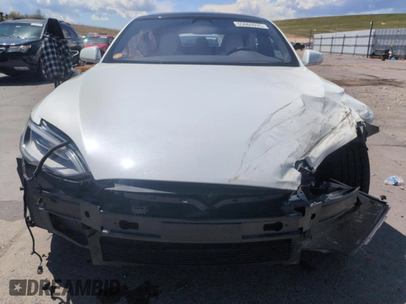 2017 Tesla Model S 100D with VIN 5YJSA1E29HF186222, listed as a Copart auction lot 55060935 with Not provided miles and Salvage title. Bid and sale history available at DreamBid. Image 5.
