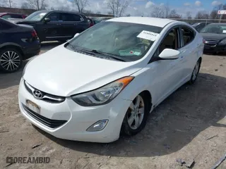 2012 Hyundai Elantra GLS PZEV with VIN 5NPDH4AE9CH150837, listed as a IAAI auction lot 41888818 with 86,210 mi miles. Bid and sale history available at carsss.com. Image 2.