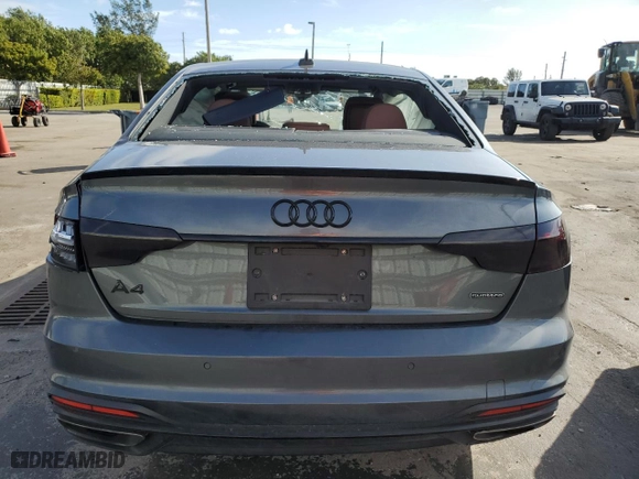 2023 Audi A4 Sedan S line Premium Plus with VIN WAUEAAF45PA032267, listed as a Copart auction lot 41606395 with 0 mi miles and Non Repairable. Bid and sale history available at carsss.com. Image 6.