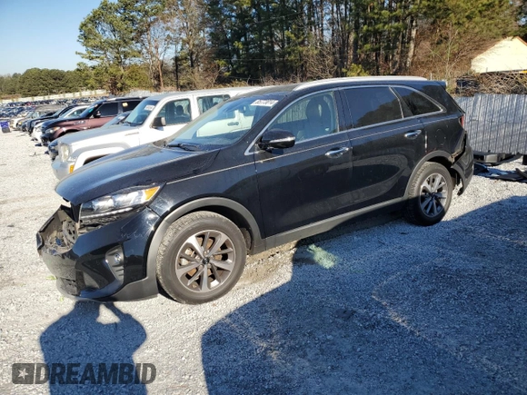 2019 Kia Sorento EX Sport V6 with VIN 5XYPH4A55KG503738, listed as a Copart auction lot 85773814 with 107,046 mi miles and Salvage Title. Bid and sale history available at carsss.com. Image 1.