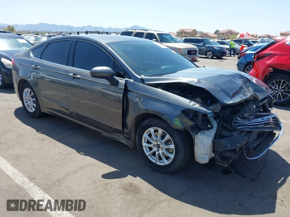 2017 Ford Fusion S with VIN 3FA6P0G70HR408265, listed as a IAAI auction lot 41978119 with 136,796 mi miles. Bid and sale history available at carsss.com. Image 1.