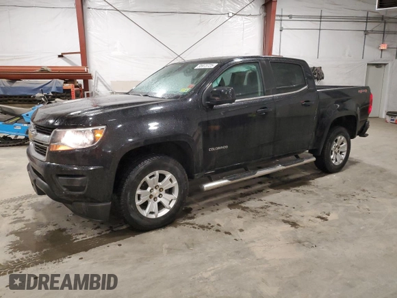 2018 Chevrolet Colorado 4WD LT with VIN 1GCGTCEN9J1316228, listed as a Copart auction lot 55973725 with 54,282 mi miles and Salvage title. Bid and sale history available at DreamBid. Image 1.