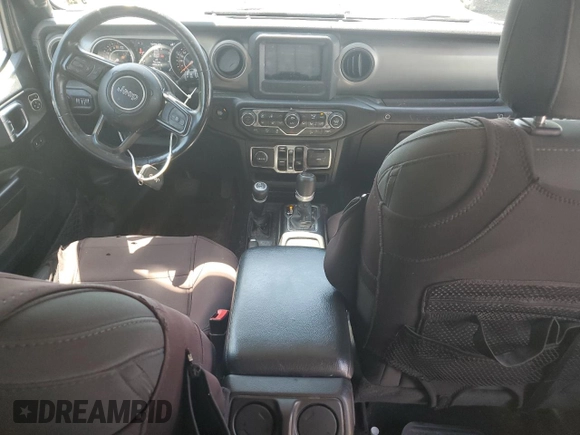 2020 Jeep Wrangler Unlimited Black and Tan with VIN 1C4HJXDGXLW221705, listed as a Copart auction lot 56224785 with 82,360 mi miles and Salvage title. Bid and sale history available at DreamBid. Image 8.