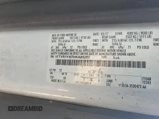 2017 Ford Transit с VIN 1FTYR1YM7HKA85280, выставлен на аукционе IAAI как лот 42617671 с пробегом 180 198 миль миль и . История ставок и продаж доступна на DreamBid. Изображение 22.