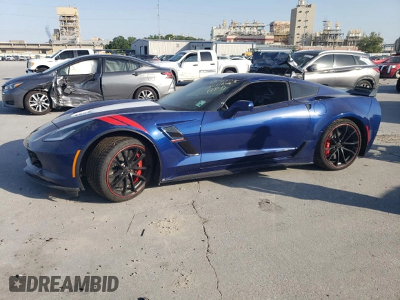 2017 Chevrolet Corvette with VIN 1G1Y12D75H5100590, listed as a Copart auction lot 52602565 with 36,884 mi miles and Salvage title. Bid and sale history available at DreamBid. Image 1.