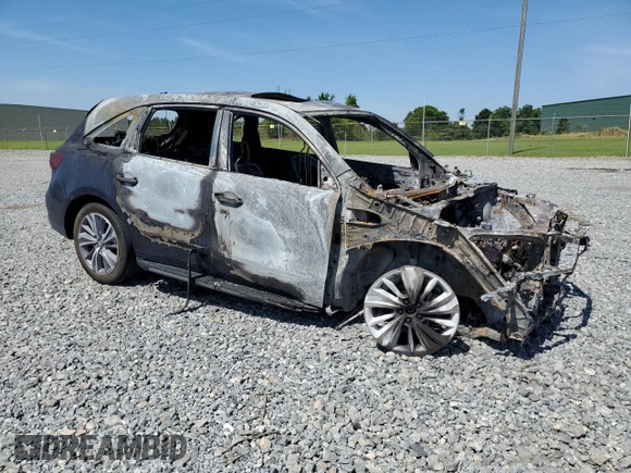 2018 Acura MDX Technology with VIN 5J8YD3H54JL003817, listed as a Copart auction lot 58310925 with Not provided miles and Non repairable. Bid and sale history available at DreamBid. Image 4.