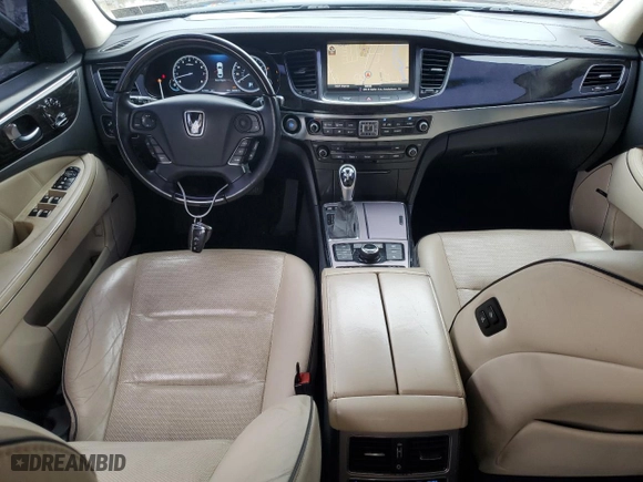 2016 Hyundai Equus Signature with VIN KMHGH4JH1GU103056, listed as a Copart auction lot 65665644 with 86,398 mi miles and Salvage Title. Bid and sale history available at carsss.com. Image 8.