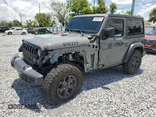 2022 Jeep Wrangler Willys Sport with VIN 1C4GJXANXNW210785, listed as a Copart auction lot 59355275 with 25,887 mi miles and Salvage title. Bid and sale history available at DreamBid. Image 1.