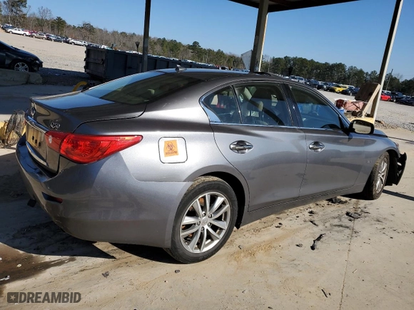 2016 Infiniti Q50 3.0t Premium with VIN JN1EV7AP5GM302921, listed as a Copart auction lot 86820974 with 0 mi miles and Salvage Title. Bid and sale history available at carsss.com. Image 3.
