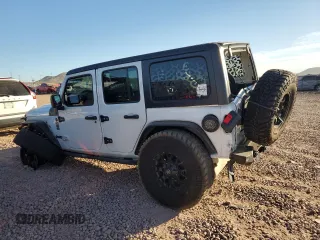 2021 Jeep Wrangler Unlimited Sport Altitude with VIN 1C4HJXDN1MW597113, listed as a Copart auction lot 80121424 with 50,409 mi miles and Salvage title. Bid and sale history available at DreamBid. Image 2.