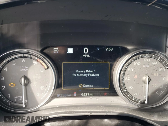2024 Cadillac XT6 AWD Sport with VIN 1GYKPGRS2RZ753923, listed as a Copart auction lot 42375635 with 9,437 mi miles and Salvage Title. Bid and sale history available at carsss.com. Image 9.