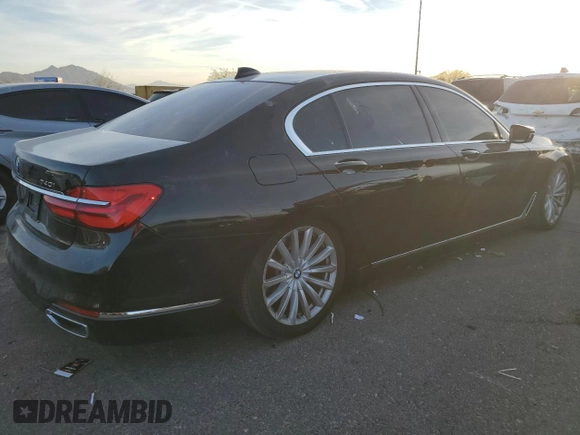 2017 BMW 7 Series 740i with VIN WBA7E2C30HG740620, listed as a Copart auction lot 85750464 with 116,850 mi miles and Salvage Title. Bid and sale history available at carsss.com. Image 3.