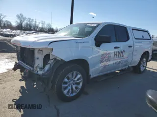 2019 Chevrolet Silverado 1500 Custom with VIN 1GCRYBEH2KZ337231, listed as a Copart auction lot 42398445 with 143,206 mi miles and Salvage Title. Bid and sale history available at DreamBid. Image 1.