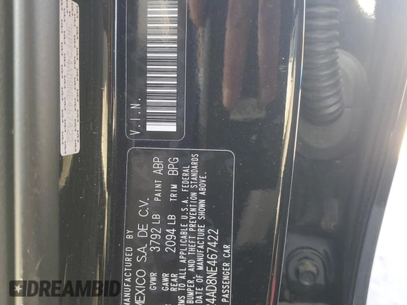 2022 Kia Forte LXS with VIN 3KPF24AD8NE467422, listed as a Copart auction lot 52419215 with 45,054 mi miles and Salvage Title. Bid and sale history available at DreamBid. Image 12.