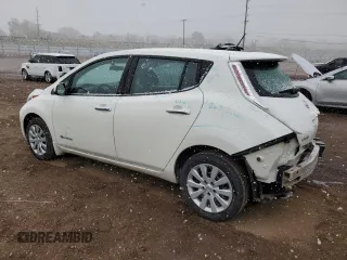 2017 Nissan LEAF S with VIN 1N4BZ0CP0HC301858, listed as a Copart auction lot 52123115 with 46,148 mi miles and Salvage Title. Bid and sale history available at carsss.com. Image 2.