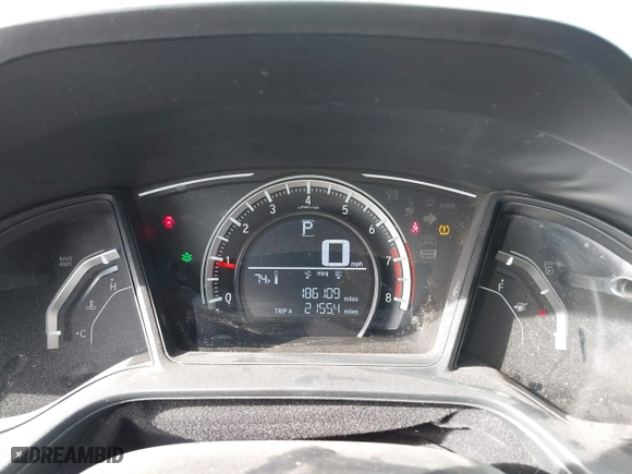 2017 Honda Civic Sedan LX with VIN 19XFC2F53HE055853, listed as a IAAI auction lot 41906645 with 186,109 mi miles. Bid and sale history available at carsss.com. Image 7.