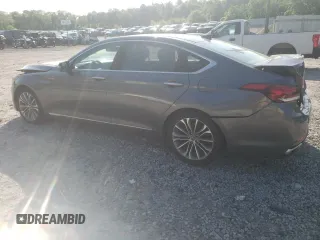 2015 Hyundai Genesis 3.8L with VIN KMHGN4JE0FU071228, listed as a Copart auction lot 52076305 with 34,557 mi miles and Salvage Title. Bid and sale history available at DreamBid. Image 2.