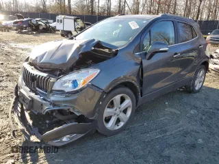 2016 Buick Encore Leather with VIN KL4CJCSB5GB548160, listed as a Copart auction lot 85814974 with 87,157 mi miles and Salvage Title. Bid and sale history available at carsss.com. Image 1.