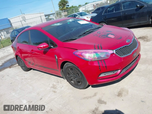 2016 Kia Forte LX with VIN KNAFK4A66G5510667, listed as a IAAI auction lot 41701919 with 165,361 mi miles. Bid and sale history available at carsss.com. Image 1.