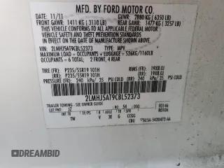 2012 Lincoln MKT EcoBoost with VIN 2LMHJ5AT9CBL52373, listed as a Copart auction lot 51474715 with 98,905 mi miles and Salvage Title. Bid and sale history available at DreamBid. Image 13.