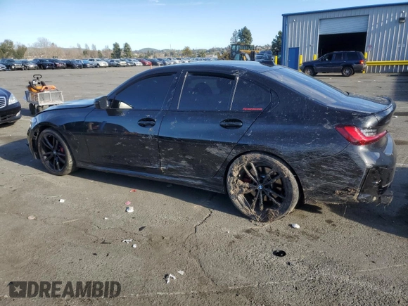 2024 BMW 3 Series M340i xDrive with VIN 3MW49FF0XR8E75530, listed as a Copart auction lot 46373175 with 0 mi miles and Salvage Title. Bid and sale history available at carsss.com. Image 2.