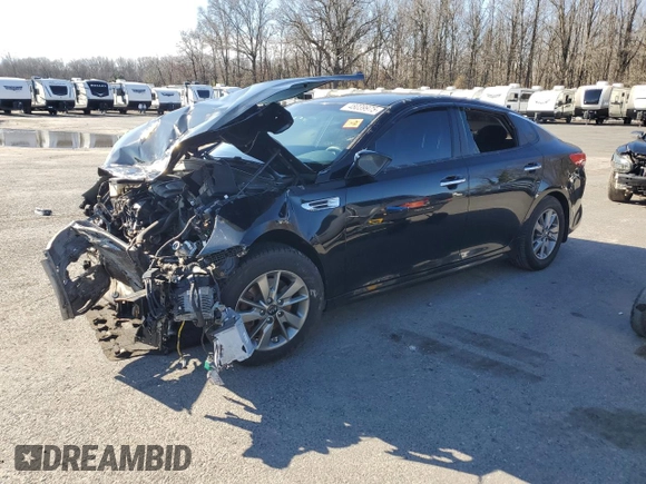 2016 Kia Optima LX Turbo with VIN 5XXGT4L1XGG046607, listed as a Copart auction lot 48039975 with 0 mi miles and Salvage Title. Bid and sale history available at carsss.com. Image 1.