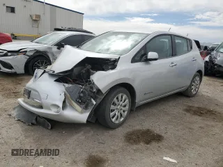 2015 Nissan LEAF SV with VIN 1N4AZ0CP8FC313460, listed as a Copart auction lot 51716765 with 90,163 mi miles and Salvage Title. Bid and sale history available at carsss.com. Image 1.